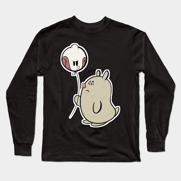 Hamster with Ballon Long Sleeve T-Shirt by davidfeci